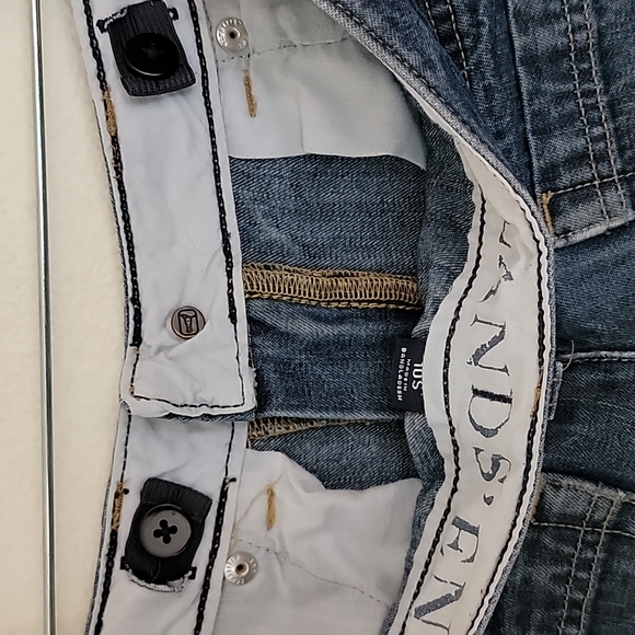 Land's End Faded Boot Cut Blue Jeans 10 S - Picture 11 of 13